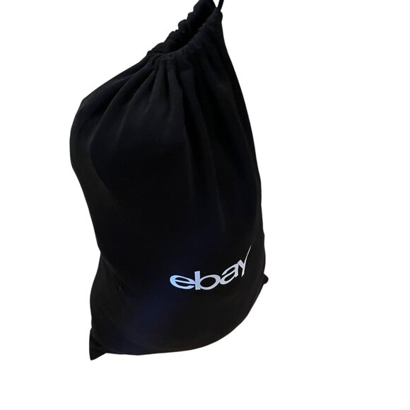 Ebay Logo Black Drawstring Bag 24" Novelty Merchandise Lightweight & Durable - Picture 2 of 6